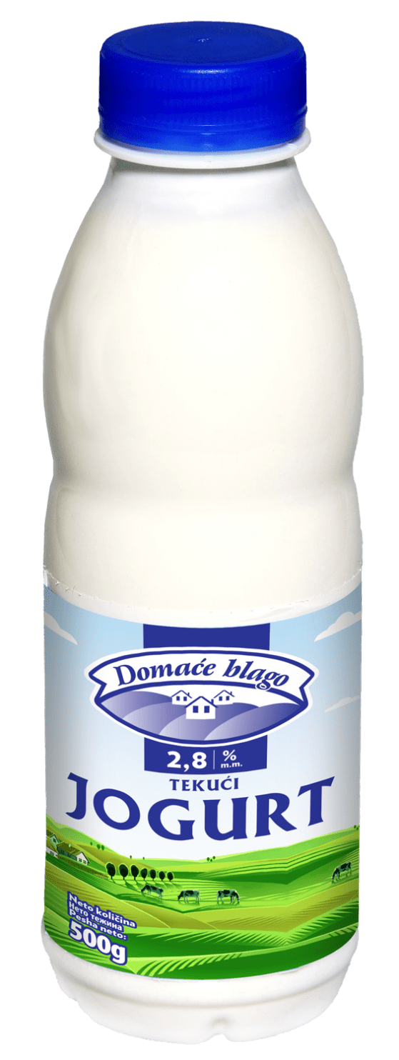 Domaće blago tekući jogurt 2,8% m.m., 500 g