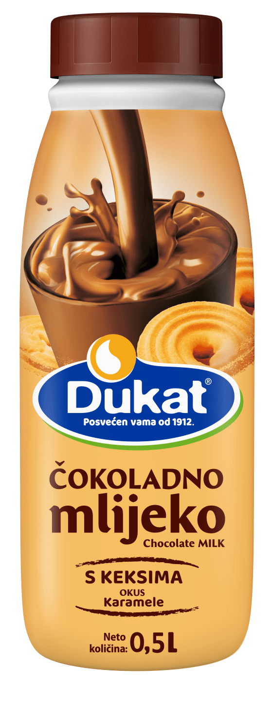 Dukat čokoladno mlijeko, okus keks, 
0,5 l