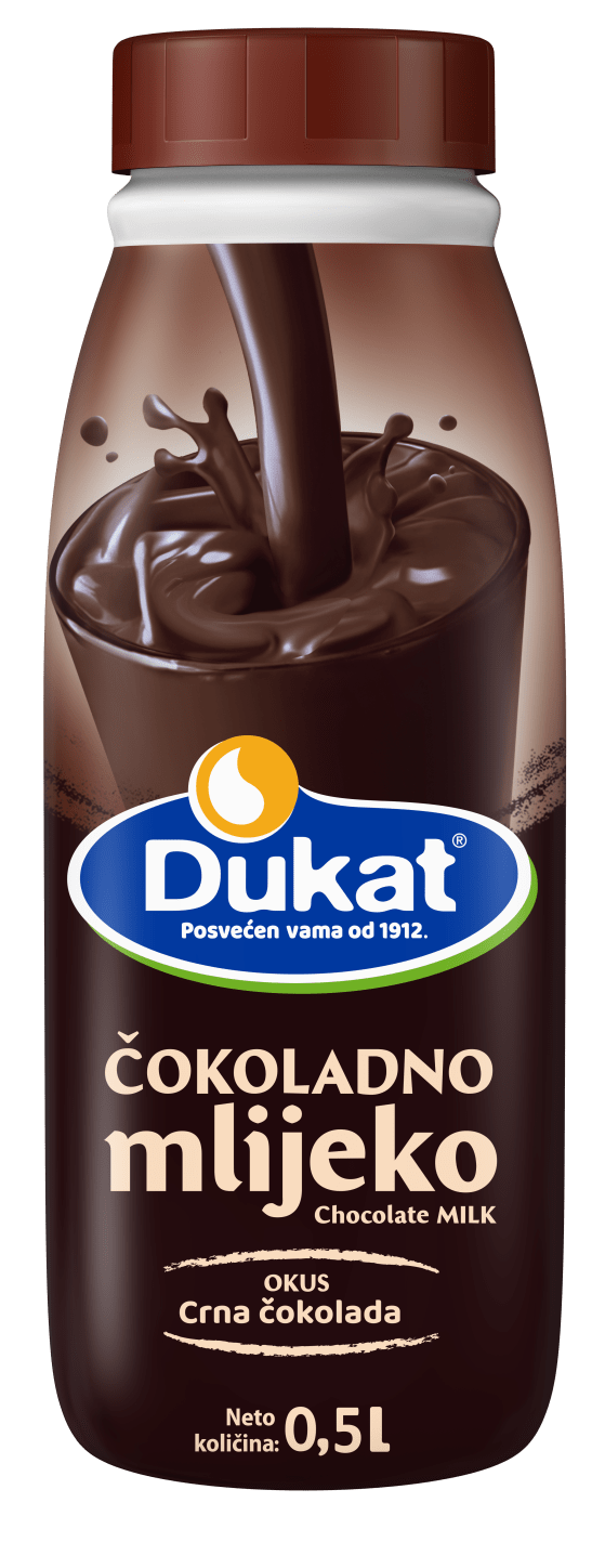 Dukat čokoladno mlijeko, okus crna čokolade, 0,5 L