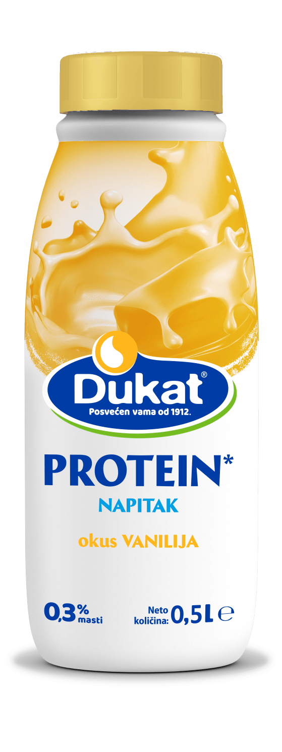 Dukat PROTEIN mliječni proteinski napitak, okus vanilija, 0,5 l