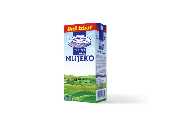 Domaće blago trajno mlijeko 2,8% m.m., 1 L
