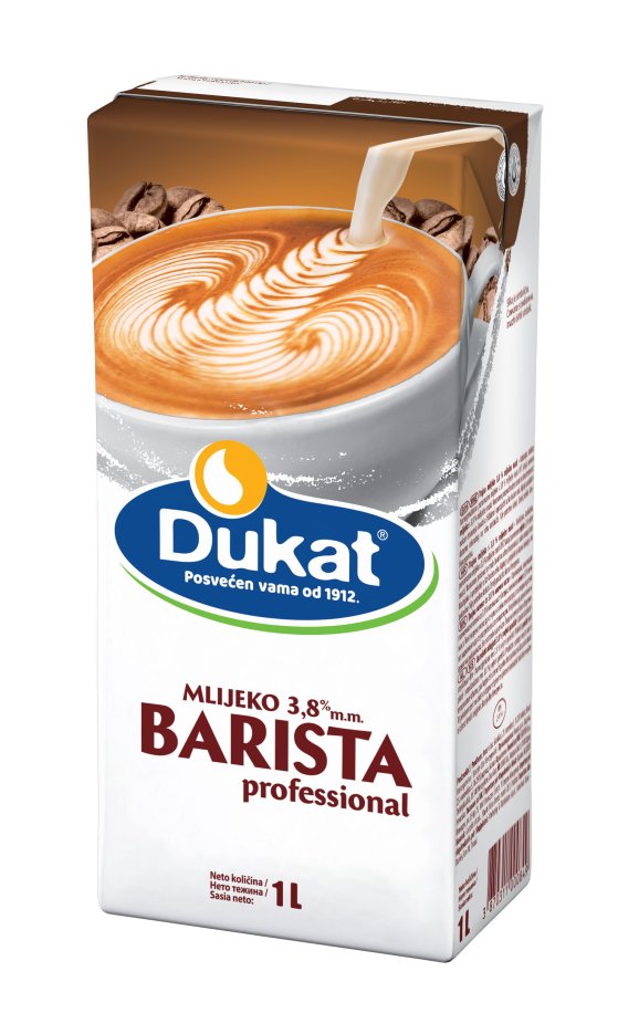 Dukat mlijeko barista professional 3,8% m.m., 1 L