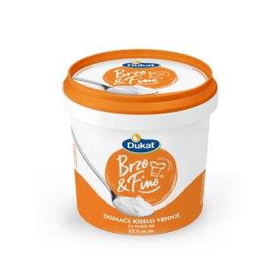 Dukat Brzo&Fino Domaće kiselo vrhnje za svježi sir 25% m.m., 850 g