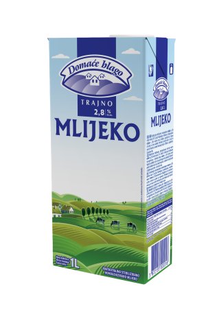 Domaće blago trajno mlijeko 2,8% m.m., 1 L