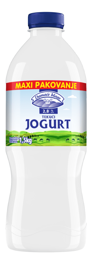 Domaće blago tekući jogurt 2,8% m.m. maxi pakovanje, 1,5 kg