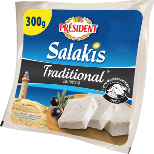 PRESIDENT Salakis Traditional ZRELI OVČJI SIR U SALAMURI, U KRIŠKAMA 300 g