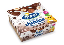 Dukat Junior mliječni desert, okus čokolada - lješnjak, 4x62,5 g