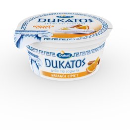Dukatos grčki tip jogurta, okus naranča cimet, 150 g